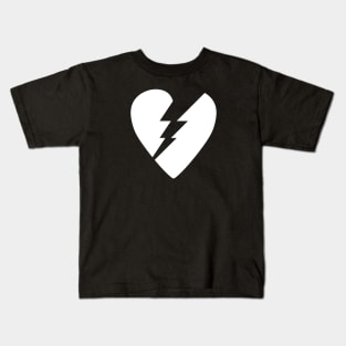 Broken Flash Heart Kids T-Shirt